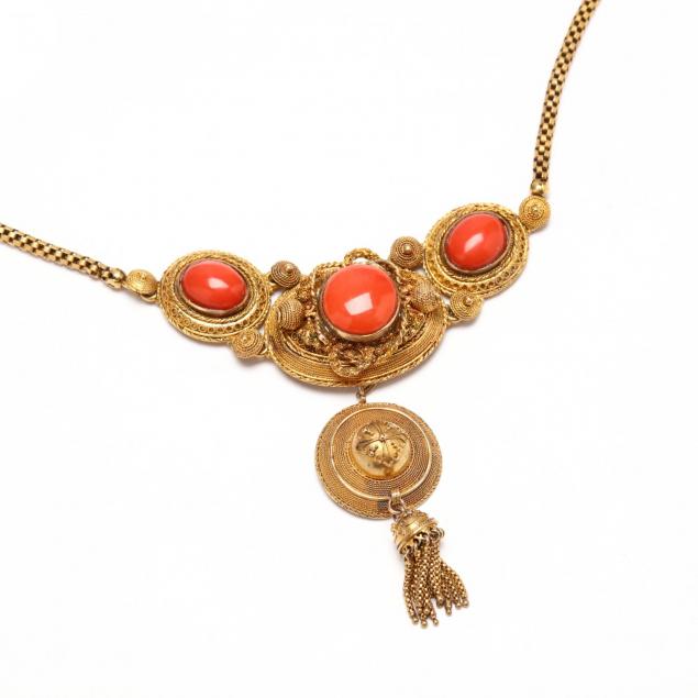 victorian-gold-and-coral-necklace