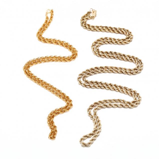 two-14kt-gold-rope-twist-chains