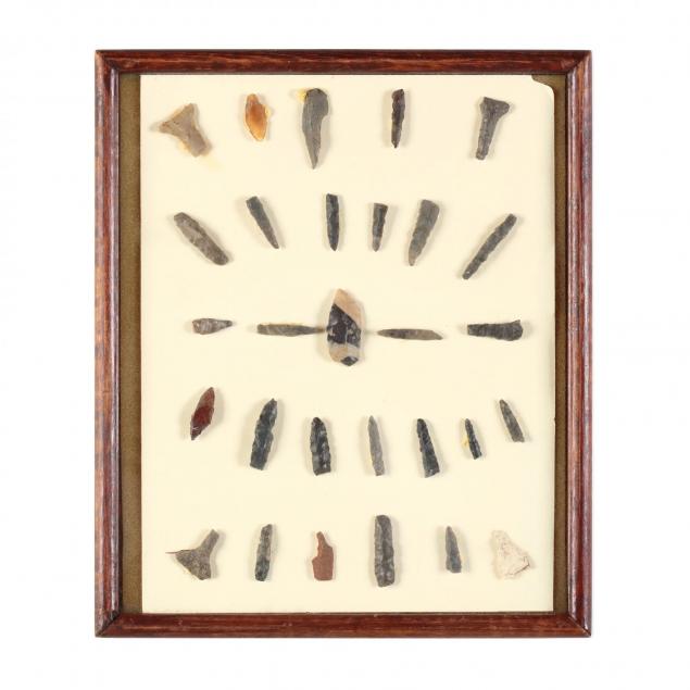 frame-of-native-american-small-stone-tools