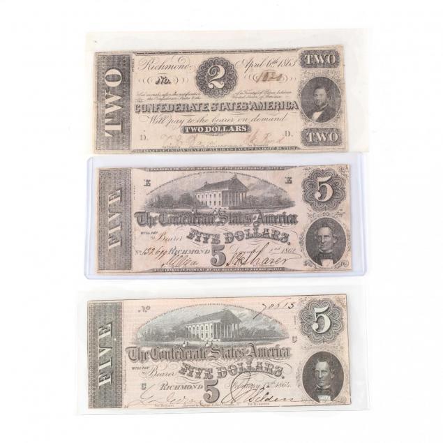 three-confederate-notes