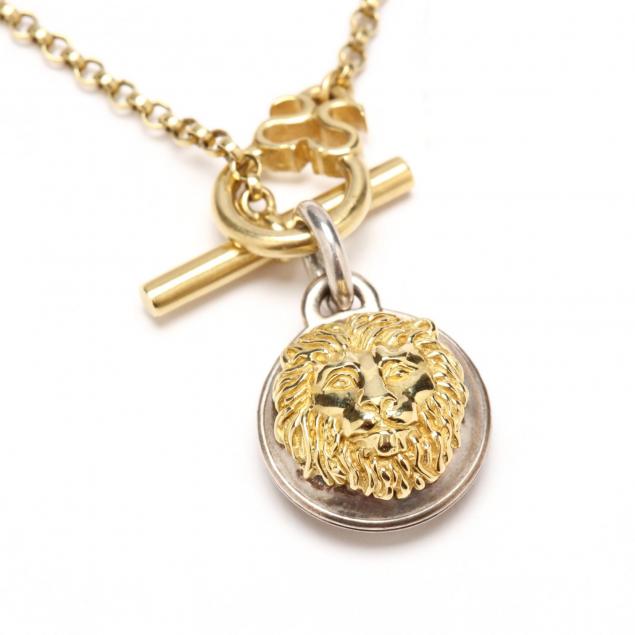 18kt-gold-necklace-with-sterling-and-gold-lion-pendant-slane-slane