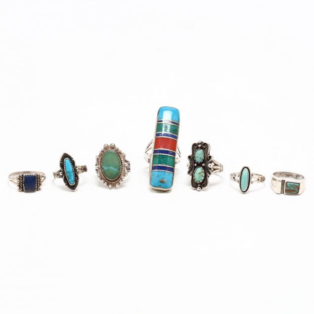 group-of-seven-sterling-southwest-rings