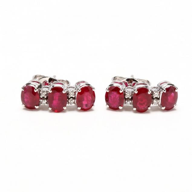 18kt-white-gold-ruby-and-diamond-earrings