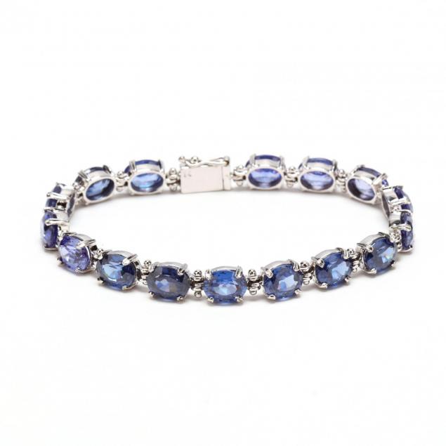 14kt-white-gold-blue-stone-bracelet