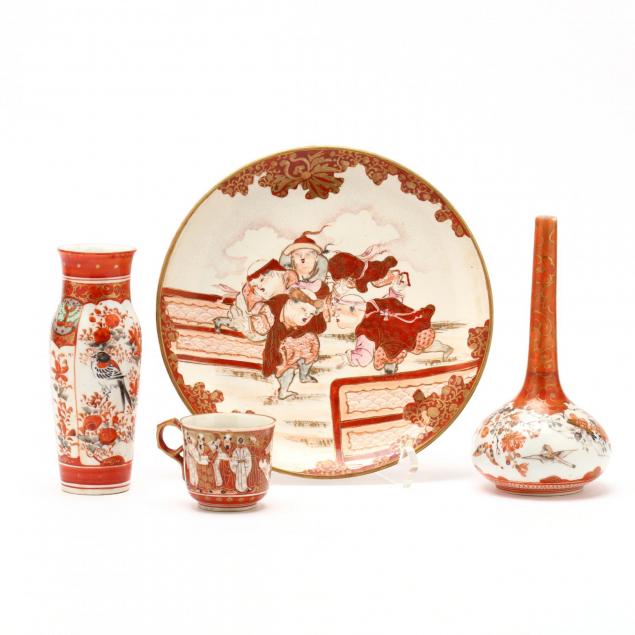 a-group-of-japanese-kutani-porcelain-items
