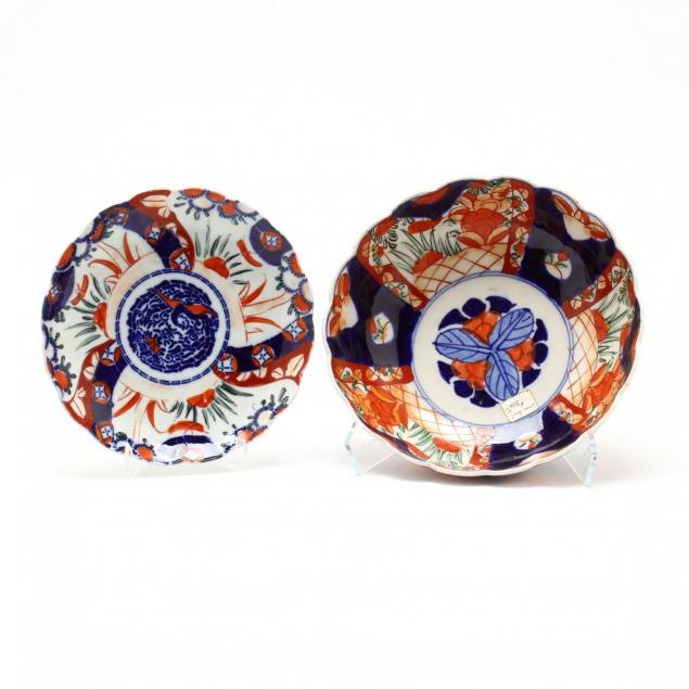 a-chinese-imari-scalloped-bowl-and-plate