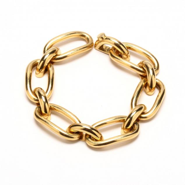 18kt-gold-bold-link-bracelet-italy