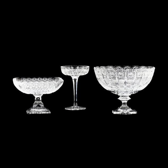 three-cut-glass-pedestal-bowls