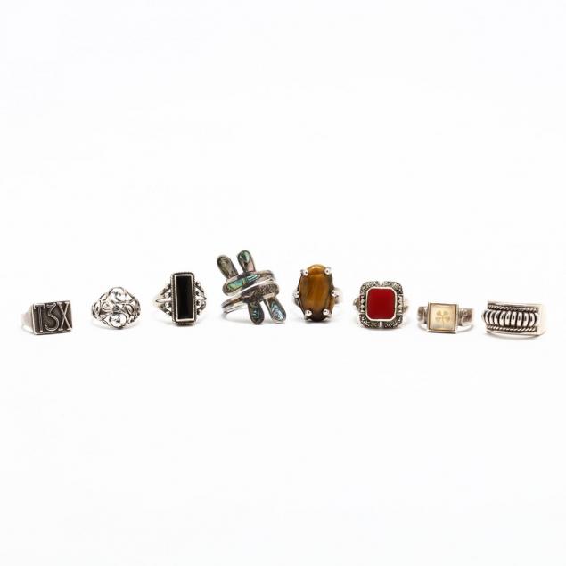 group-of-sterling-silver-rings