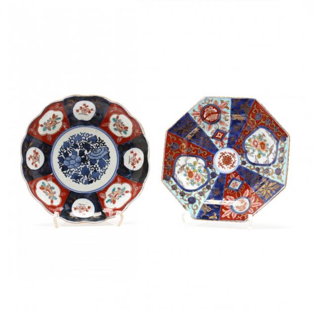 two-japanese-imari-plates