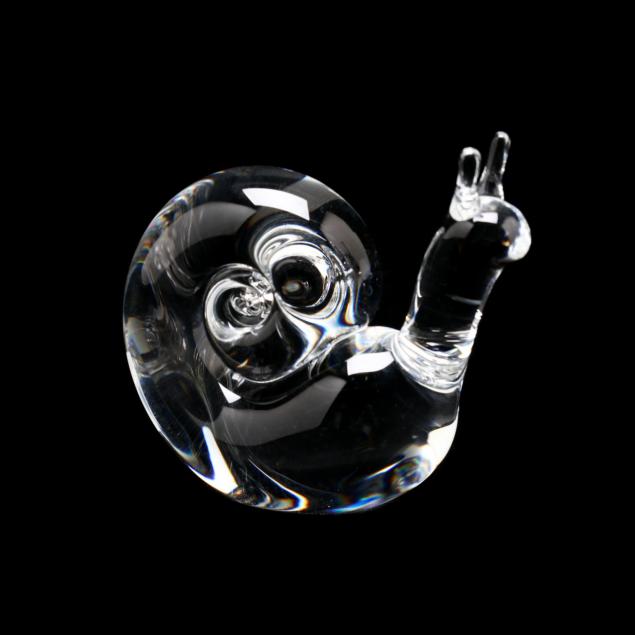 steuben-crystal-snail-sculpture