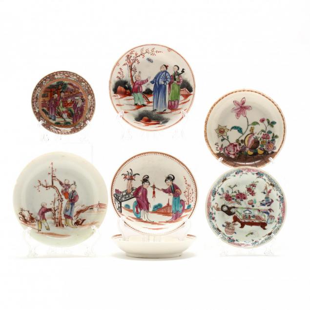 a-group-of-chinese-export-porcelain-saucers