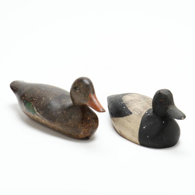two-vintage-painted-duck-decoys