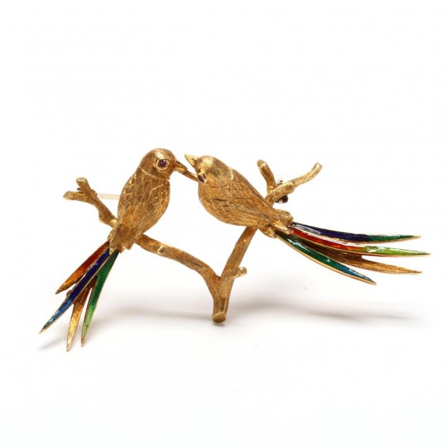 18kt-gold-and-enamel-bird-brooch-italy