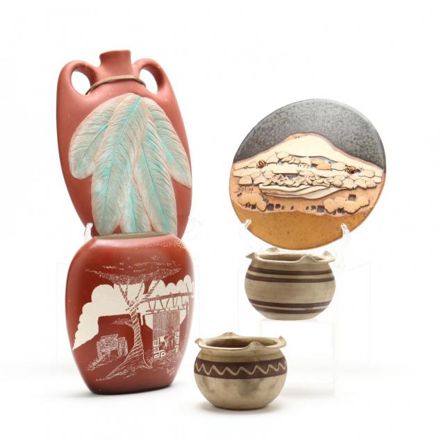 five-decorative-native-american-pottery-objects