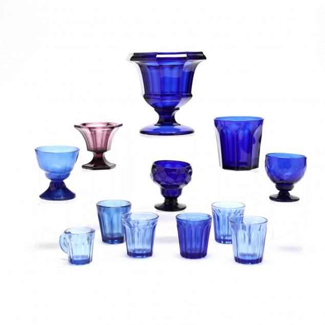 group-of-antique-cobalt-glass