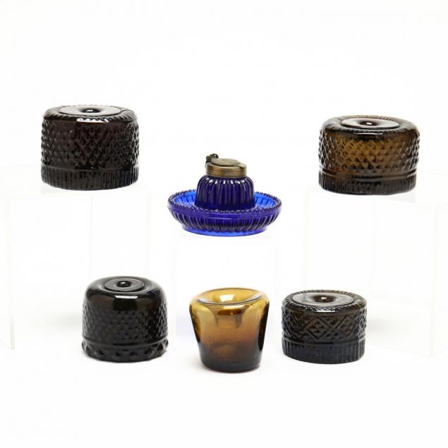 six-antique-glass-inkwells