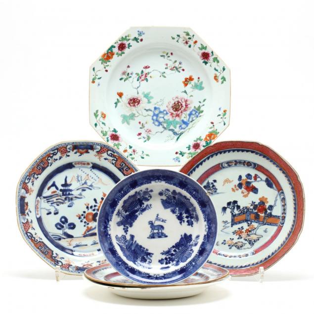 six-antique-chinese-porcelain-plates