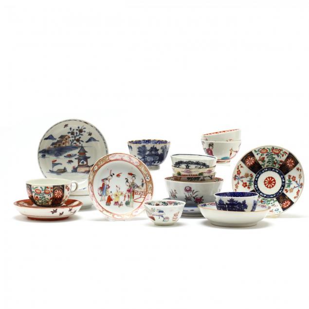 group-of-assorted-antique-chinese-export-cups-and-saucers