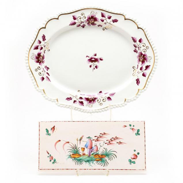 two-antique-continental-porcelain-serving-items