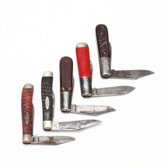three-barlow-and-two-case-pocket-knives