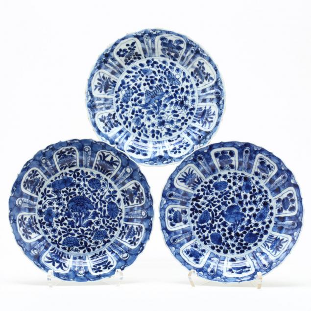 three-chinese-kangxi-period-blue-and-white-porcelain-plates