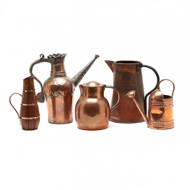 five-vintage-copper-vessels