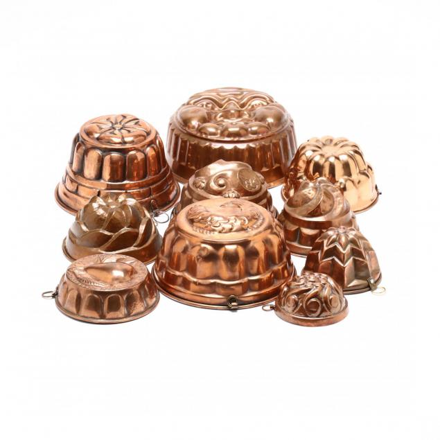 ten-assorted-vintage-copper-molds