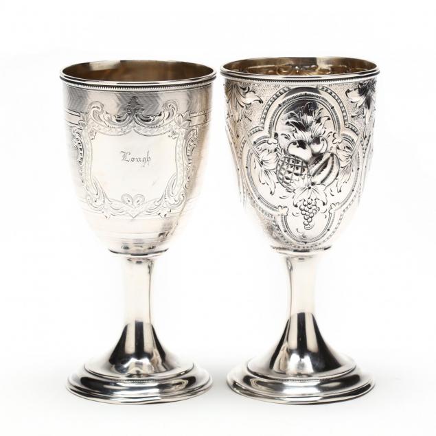 two-gorham-coin-silver-goblets