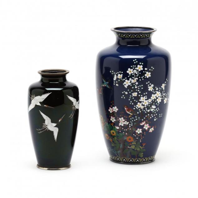 two-fine-japanese-cloisonne-vases
