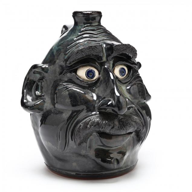 georgia-folk-pottery-double-face-jug-dwayne-crocker