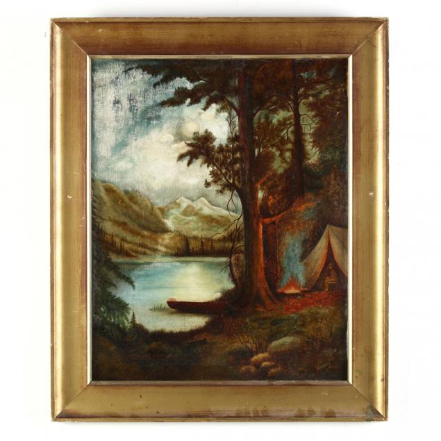 r-boyle-american-20th-c-mountain-landscape-with-campsite