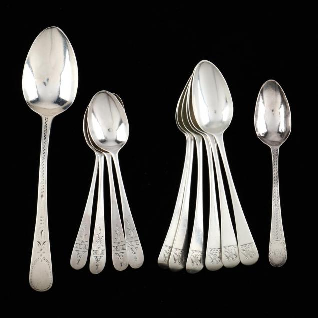 a-collection-of-georgian-silver-spoons-with-bright-cut-engraving