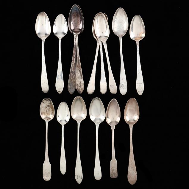 fifteen-assembled-federal-period-coin-silver-teaspoons