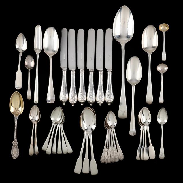 a-collection-of-georgian-victorian-silver-flatware