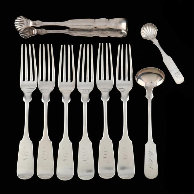 group-of-coin-silver-flatware