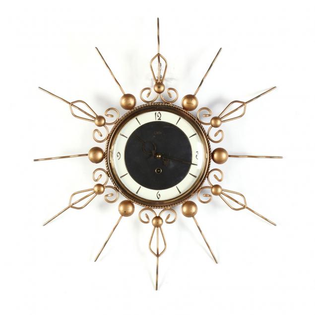 vintage-sunburst-wall-clock