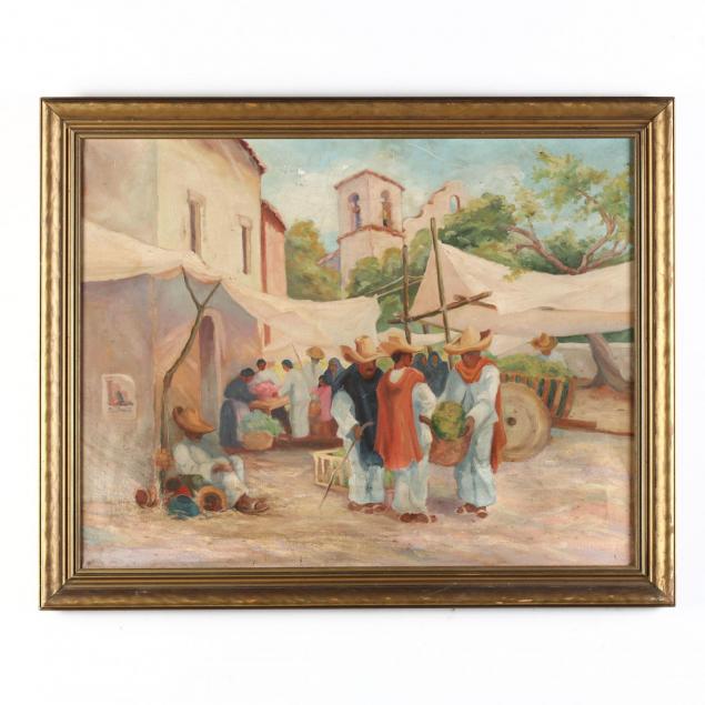 vintage-painting-of-a-market-scene-in-santa-fe