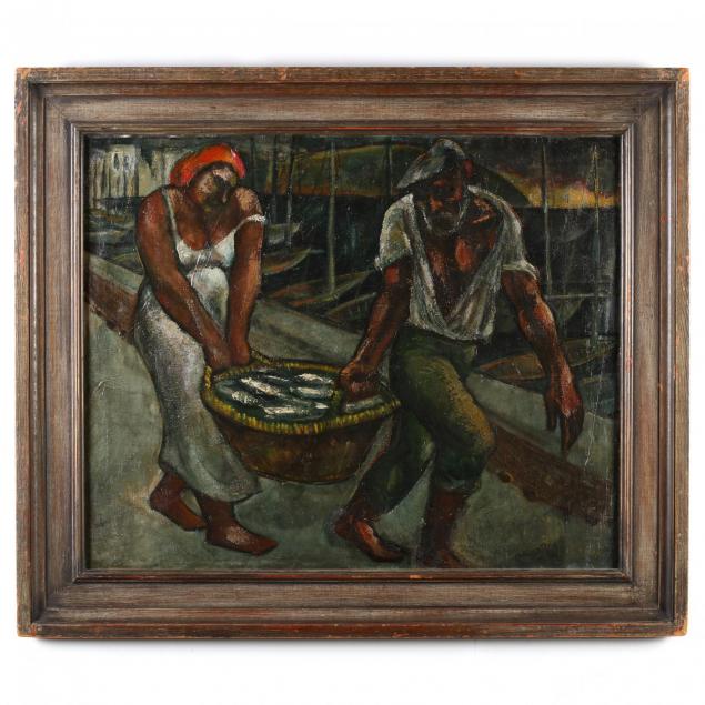 emanuel-romano-ny-italy-1897-1984-i-carrying-a-basket-of-fishes-i