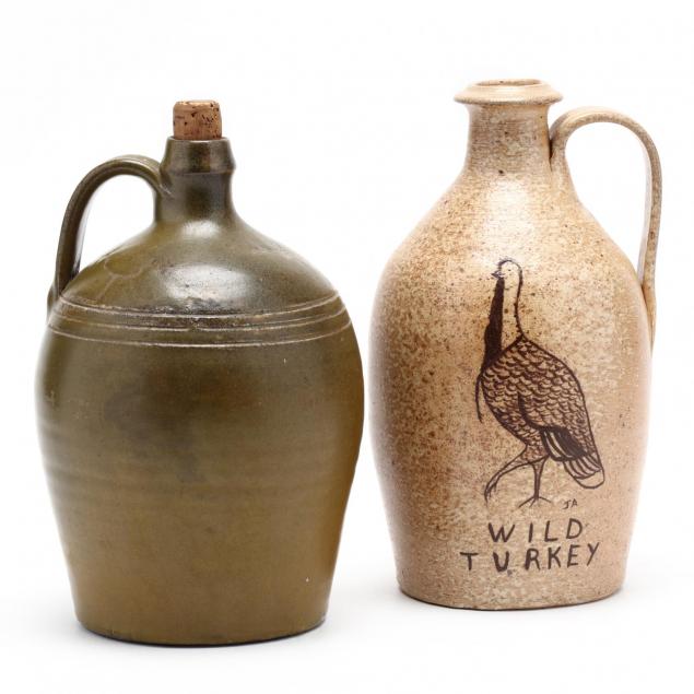 two-nc-pottery-jugs-r-e-albright