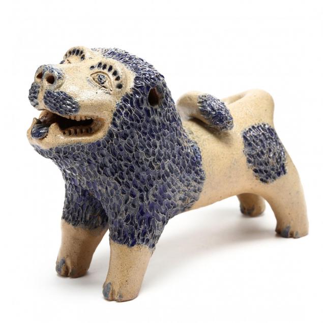 nc-folk-pottery-billy-ray-hussey-lion-figurine