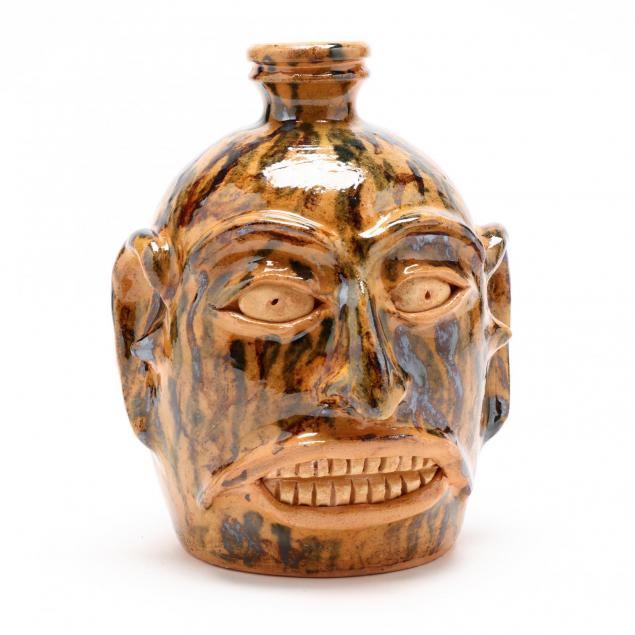 nc-folk-pottery-billy-ray-hussey-face-jug