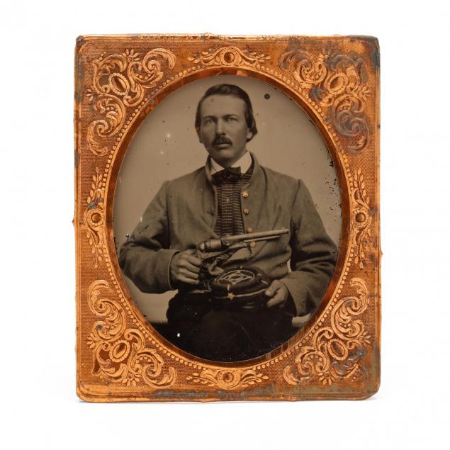 sixth-plate-ambrotype-of-an-armed-confederate-2nd-lieutenant