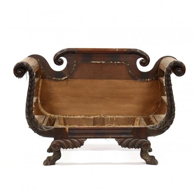 american-classical-carved-mahogany-settee