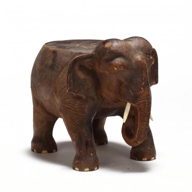 southeast-asian-carved-elephant-stool