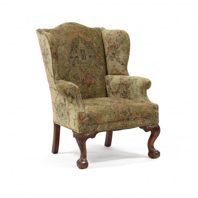 centennial-chippendale-style-mahogany-wing-chair
