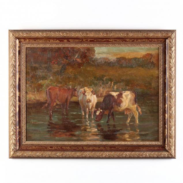 american-school-19th-century-cattle-drinking-in-a-landscape