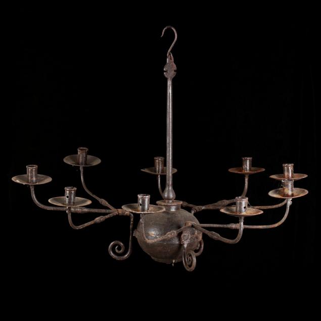 continental-wrought-iron-candle-chandelier