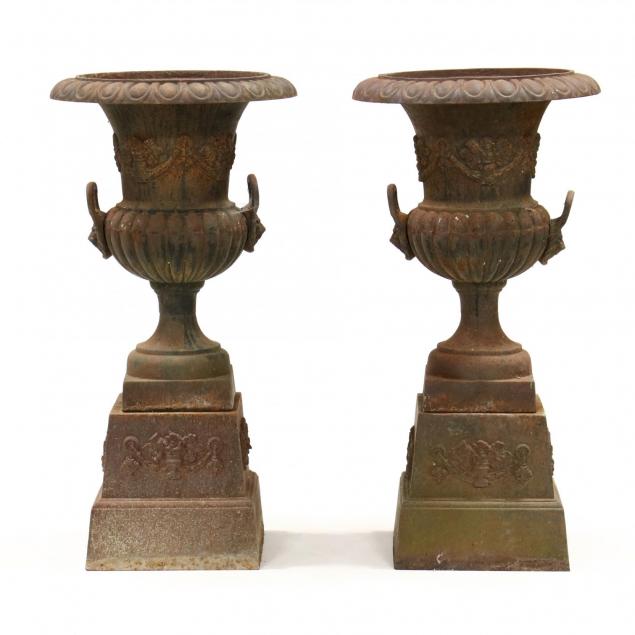 pair-of-large-classical-style-cast-iron-garden-urns