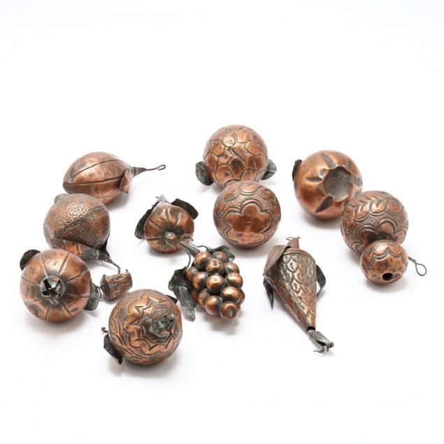 group-of-antique-copper-fruit